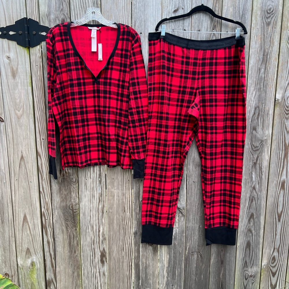 VICTORIA’S SECRET Thermal PJ’s Pajama Set Victoria's Secret Women’s XXL NWT NEW - Picture 5 of 16